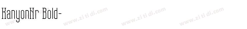 KanyonNr Bold字体转换